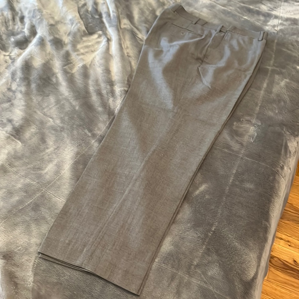 Mens Louis Raphael Rosso 36X30 Grey Dress Pants